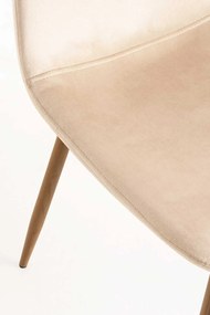 Set van 4 Teok Fluwelen Stoelen