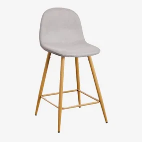 Verpakking Van 4 Glamm Hoge Krukken Grijs – Beton & ↑65 Cm & Natuurlijk Hout - Sklum