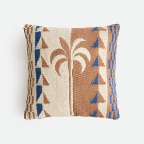 Kussenhoes van wol en jute, 45 x 45 cm, COBALI