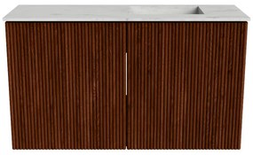 Mondiaz Joya DLux 70cm toiletmeubel ruby met wastafel faye rechts 1 kraangat opalo