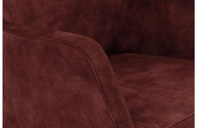 Goossens Eetkamerstoel Correct rood stof met armleuning, stijlvol landelijk
