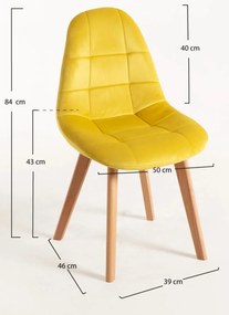 Set 4 Kelen Fluwelen Stoelen