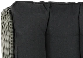 Tuinset 4 personen 180 cm Wicker Grijs Garden Collections Buckingham/Cardiff