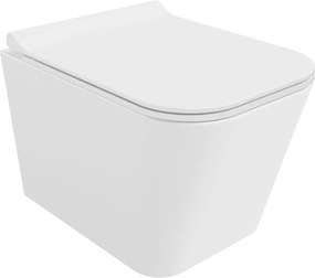 Mexen Teo wc-kom Rimless met softclose slim toiletbril, duroplast, glanzend wit - 30850700