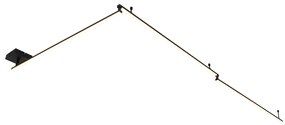 Plafondlamp zwart 300 cm incl. LED 3-staps dimbaar verstelbaar - Annuschka Design Binnenverlichting Lamp