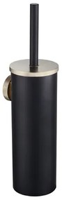 Eastbrook Catania messing metalen toiletborstelhouder zwart mat en messing geborsteld