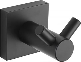 Mexen dubbele handdoekhanger, zwart - 7081835-70