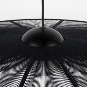 Zuiver Belle L Black Ronde Design Hanglamp Touw 80 Cm Zwart