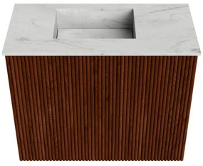 Mondiaz Joya DLux 50cm toiletmeubel ruby met wastafel faye links zonder kraangat opalo