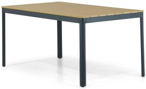 Dining Tuintafel rechthoekig 160 x 91,5 cm Aluminium Grijs Santika Mind