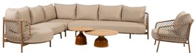 June Martinique modulaire hoek loungeset 6 delig teak amber 4 Seasons Outdoor