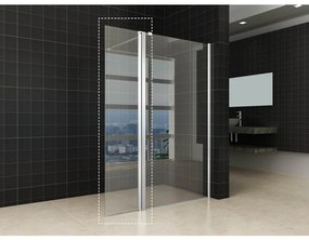 Wiesbaden Comfort zijwand draaibaar 300 x 2000 x 10 mm nano helder glas/chroom 20.3842