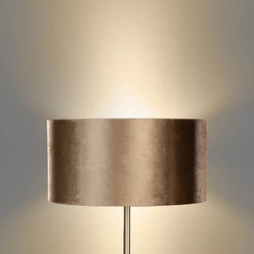 Vloerlamp messing met velours kap brons 50cm - Simplo Klassiek / Antiek E27 rond Binnenverlichting Lamp