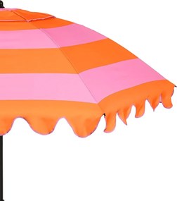 Edelman Jessy stokparasol streep oranje - Ø197 x 238 cm
