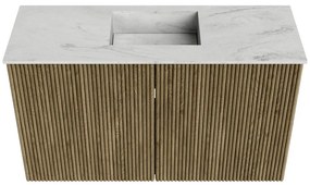 Mondiaz Joya DLux 70cm toiletmeubel dusk met wastafel faye midden 1 kraangat opalo