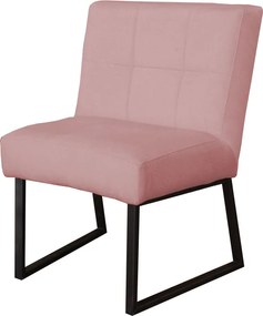 Eetkamerstoel - Amsterdam - geschikt voor ronde tafel - stof Element lichtroze 18