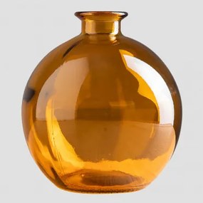 Kimma Glazen Vaas Geel Amber - Sklum