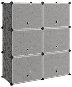 vidaXL Schoenenrek 84,5x31x93,5 cm polypropeen zwart