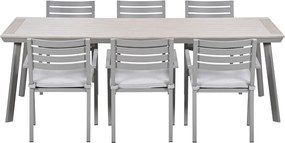 Garden Impressions Amarillo tuinset 7-delig - Penedo tuintafel 230x100 taupe