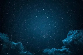 Kunstfotografie Night sky with stars and clouds., michal-rojek, (40 x 26.7 cm)