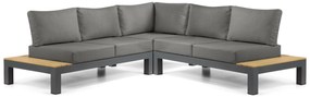 Loungeset 5 personen Aluminium/Teak Grijs Lifestyle Garden Furniture Vittoria
