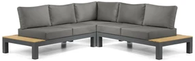 Loungeset 5 personen Aluminium/Teak Grijs Lifestyle Garden Furniture Vittoria