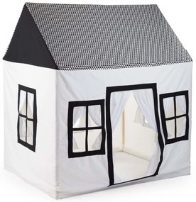 CHILDHOME Speelhuis 125x95x145 cm canvas wit en zwart