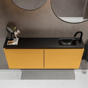 Mondiaz Ture 120cm toiletmeubel ocher met wastafel urban rechts 1 kraangat