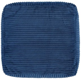 Icon Amara Jumbo Cord Square Footstool Bean Bag, Denim Blue