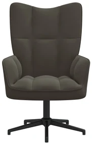 vidaXL Relaxstoel fluweel donkergrijs