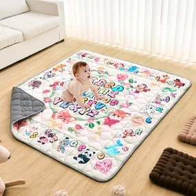 VEVOR Baby Speelmat, 59 x 71 inch, Baby Kruipmat, Antislip Eendelig Verdikt Zacht Baby Speelmat, Opvouwbare Oprolbare Vloermat, Waterdichte Activiteiten Speelmatten voor Baby's, Peuters, Zuigelingen, Machinewasbaar
