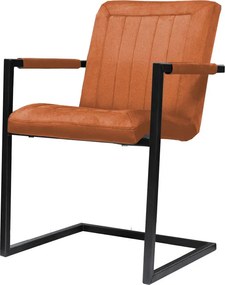 Eetkamerstoel - Lara met leuning - stof Element koper 09