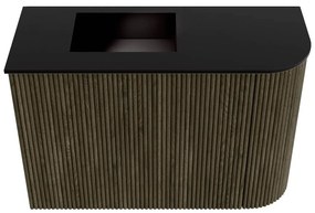 Mondiaz Joya 60cm toiletmeubel ronding rechts shadow met wastafel faye links zonder kraangat urban