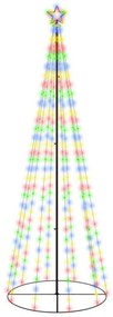 vidaXL Kegelkerstboom 310 LED's meerkleurig 100x300 cm