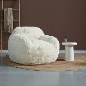 Fluffy Fauteuil Creme Vacht