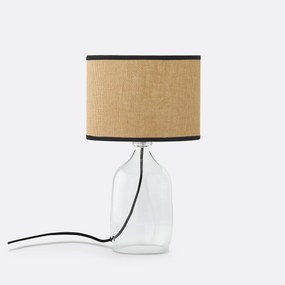 Tafellamp in glas en linnen, Ania