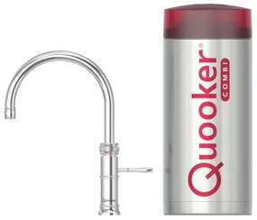 Quooker Classic Fusion Round kokendwaterkraan - draaibare uitloop - Combi+ reservoir - Warm / kokend water - Chroom 22+CFRCHR