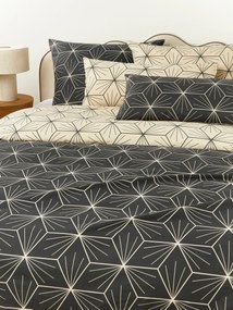 Omkeerbaar dekbedovertrek Ilda met geometrische print
