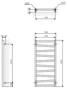 Sapho Zig radiator wit 50x133cm 490W