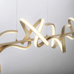 Eettafel / Eetkamer Design hanglamp messing incl. LED en dimmer - Krisscross Design Binnenverlichting Lamp