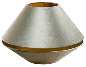 Dubbele velours lampenkap groen met gouden binnenkant