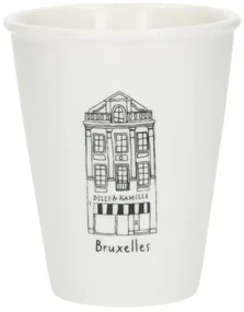 Gevel mok, Brussel Grasmarkt, porselein, 200 ml