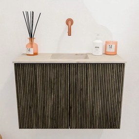 Mondiaz Joya DLux 60cm toiletmeubel shadow met wastafel faye midden zonder kraangat frappe