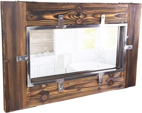 CHYRKA® Spiegel LL wandspiegel LEMBERG houten spiegel garderobe spiegel gang spiegel
