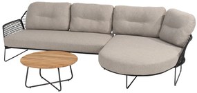 Taste by 4 Seasons Rhodos chaise loungebank antraciet met Verdi tafel SALE  Loungebank    antraciet weerbestendig
