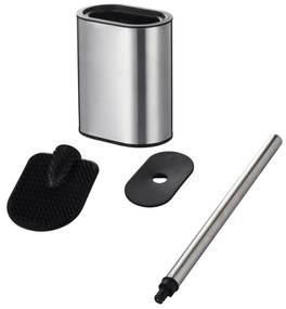 Niceey Silicone Toiletborstel en Houder - WC borstel - RVS