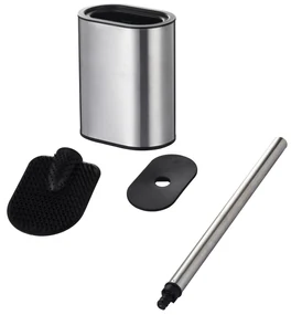 Niceey Silicone Toiletborstel en Houder - WC borstel - RVS