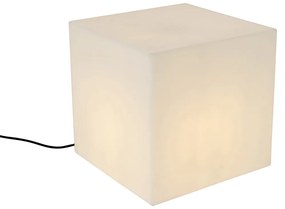 Moderne buitenlamp wit 38 cm vierkant IP44 - Nura Modern E27 IP44 Buitenverlichting