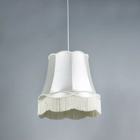 Set van 4 retro hanglampen crème 45 cm - Granny