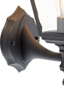 Smart buiten wandlamp zwart IP44 incl. Wifi ST64 - Capital